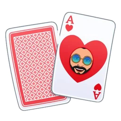 emoji, jugando a las cartas