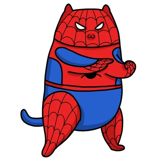 plaisanter, homme araignée, la graisse est une araignée, super-héros épais, une araignée grasse
