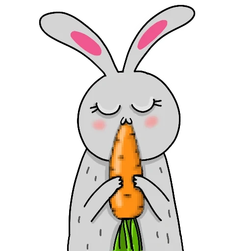 carotte de lapin, dessins de lapins mignons carottes, dessins esquissant des carottes de lapin