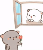 dessin de kawai, cat mignon tournesol, belle peinture cawai, dessins de phoques mignons, câlin de dessin animé mignon chat