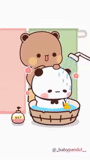 cute anime, panda cute, schöne muster, niedliche anime-muster, mochi katze pfirsichblüte und goma tapete