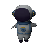 giocattolo, astronauta, astronauta, robot faro, abito da uomo 3d