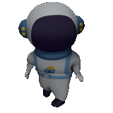astronauta, astronauta, il robot talisman, la valigia del sorriso, abito da uomo 3d
