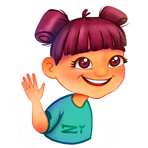 criança, menina, personagem, boa cara do jogo, cartoon de escorpião de menina