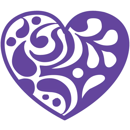 a hollow heart, template center, centering knife, lavender heart pattern