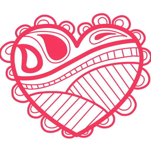 conjunto, dibujo en forma de corazón, vector de corazón, patrón de corazón, vector de corazón