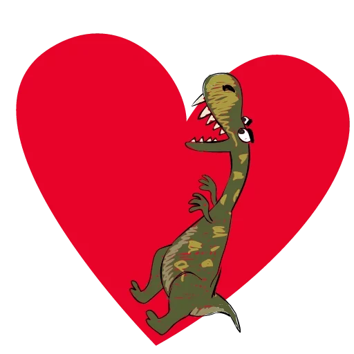 heart, valentine's day, red hearts, dinosaur heart, dinosaur heart