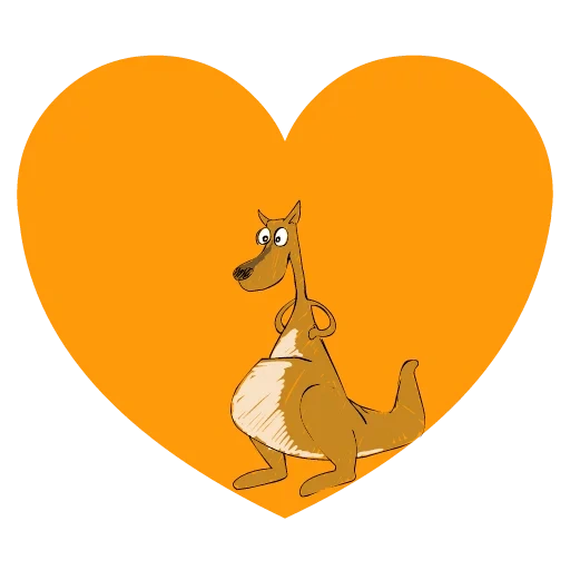 canguro, kangaroo clipart, kengura per bambini, cartoni animati