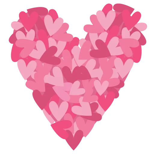 сердца, много сердец, сердце розовое, сердце сердечек, векторное сердце