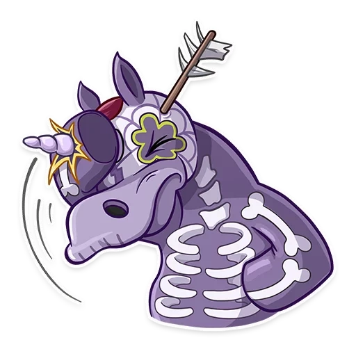 undead, unicorn, undead unicorn, unicorn sticker, purple unicorn
