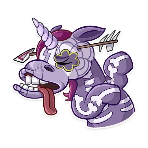 unicorn festival, undead unicorn, zombie unicorn, unicorn sticker, fictional character