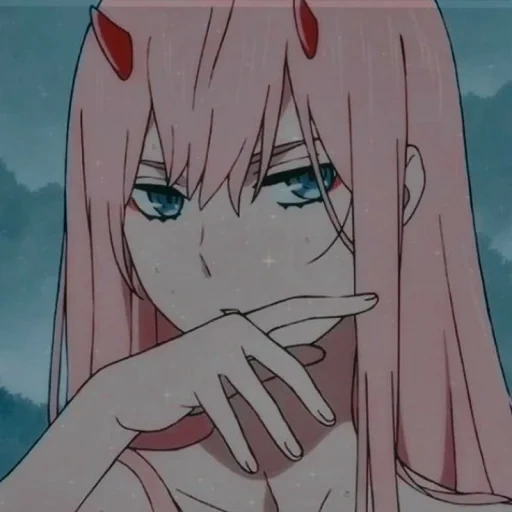 zero two, franks 02, sweetheart is in franks, darling in the franxx, 02 french lovely 256x256
