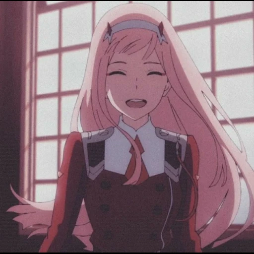 zero two animation, sweetheart is in franks, zero two darling, 002 franks smiles, anime cute in franks