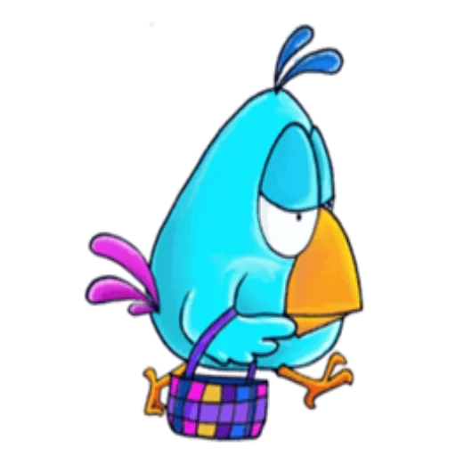 burung, burung biru, burung yang sedih, engery burz blue trinity, kartun burung tertawa