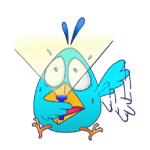 burung, hewan, burung biru, anak berwajah penuh burung, blue sparrow cartoon