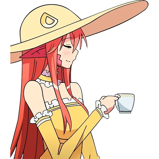 anime, anime hat, anime characters, monster musume ren, everyday life is a monster girl