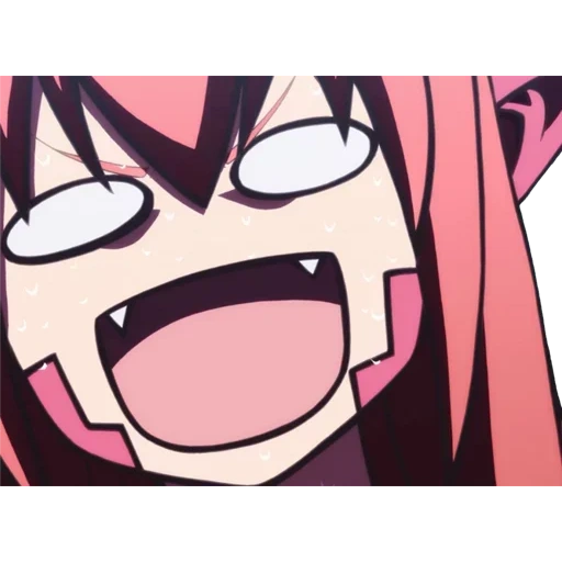 anime lacht, monster musume mia, emoticon pack anime 002, monster mädchen alltag