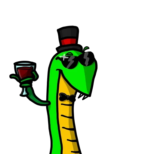 pegatina ciega, serpiente, serpiente verde feliz, serpientes ciegas, serpiente verde