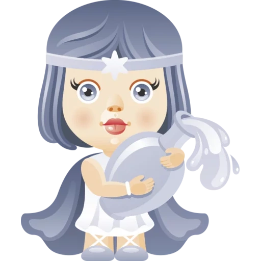 девочка эмоджи, знак зодиака водолей значок детский