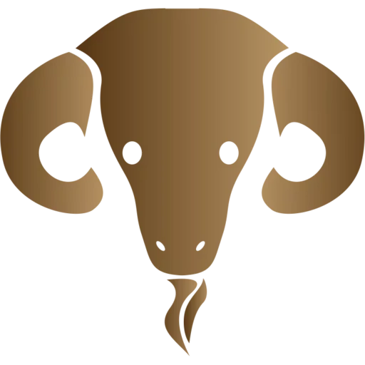 значок козы, голова слона, баран логотип, голова барана, козлиный череп иконка
