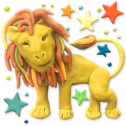 plastilla de león, lion king plastilina, grabado plastilina león, guardián plastilina león