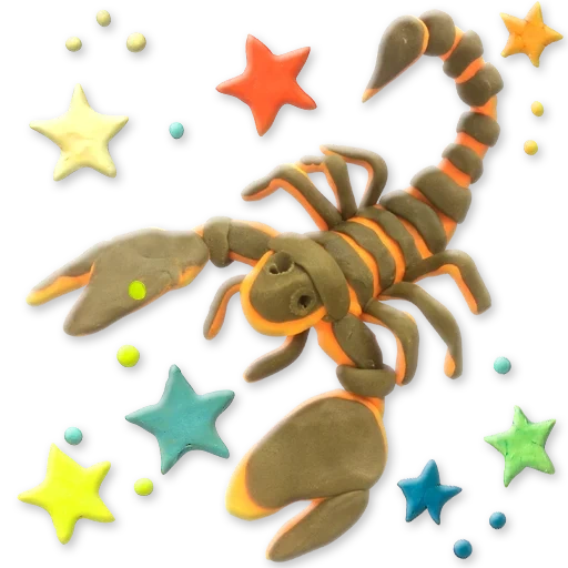 ein spielzeug, sternzeichen, süßer skorpion, figur des skorpions