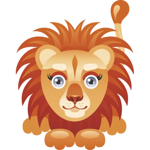 лев львенок, мордочка льва, львенок рисунок, лев африка вектор