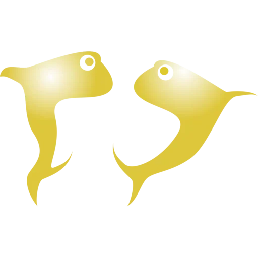 рыбы, логотип, знак рыбы, желтая рыба, значок рыба