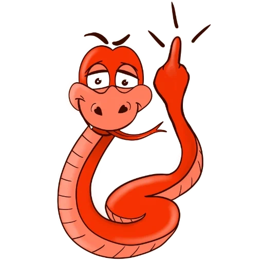 desenho de cobra, o clipart de serpente, cobra vermelha