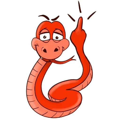 snake drawing, the snake clipart, red snake