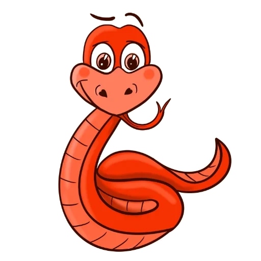 змея змея, клипарт змея, змея рисунок, оранжевая змея, змея рисунок детей