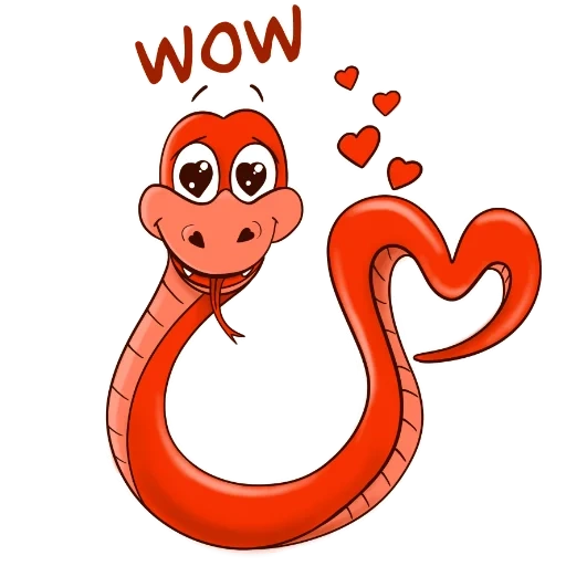 snake drawing, red snake, snake of the cartoon, snake cartoon, snake of children