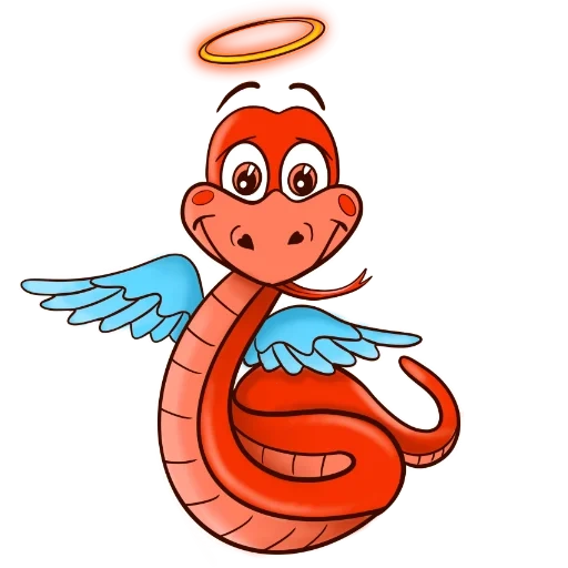 serpent, symbole de serpent, serpent rouge, serpent du dessin animé, serpent d'enfants