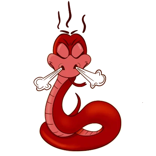 serpente, serpente rosso, minimal snake red