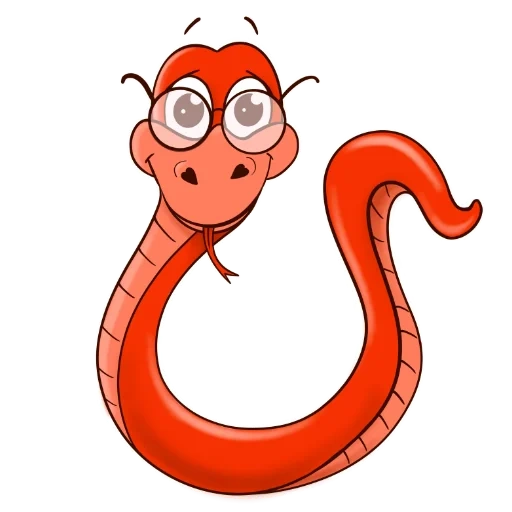 dibujo de serpientes, el clipart de serpiente, el dibujo del gusano, serpiente de niños