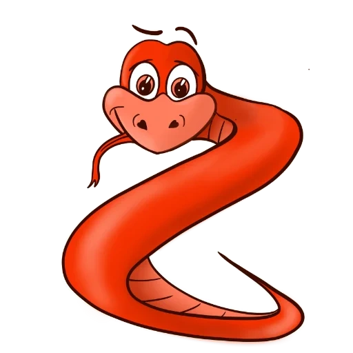 serpent, dessin de serpent, serpent rouge, serpent orange, serpent d'enfants