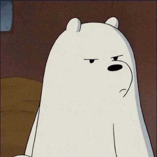 the bear is white, the bear is cute, the animals are cute, the whole truth about bears, we bare bears ice bear