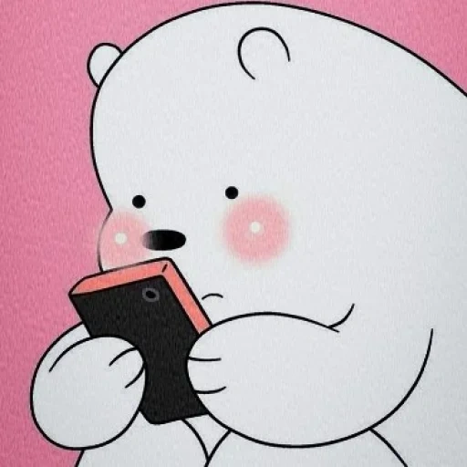 bare bears, the bear is cute, we bare bears white, kawaii white bears, ice bear we bare bears