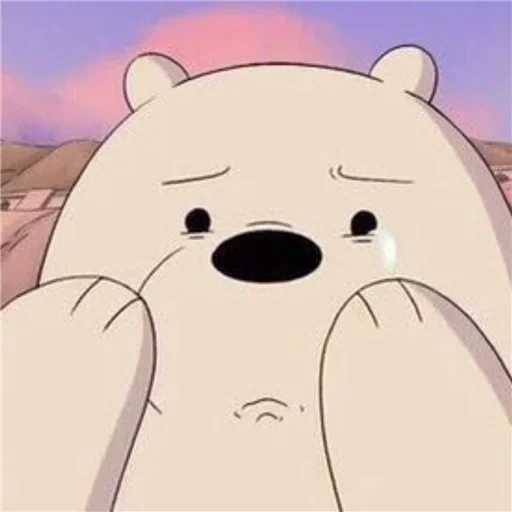 l'ours est mignon, l'ours est triste, toute la vérité sur les ours, toute la vérité de l'ours blanc, cartoon d'ours polaire triste