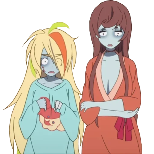 arte anime, i personaggi degli anime, anime moderno, zombie land saga uri, zombie saga second stage road