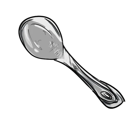 spoon, spoon pattern, pencil spoon, cartoon spoon, pencil teaspoon