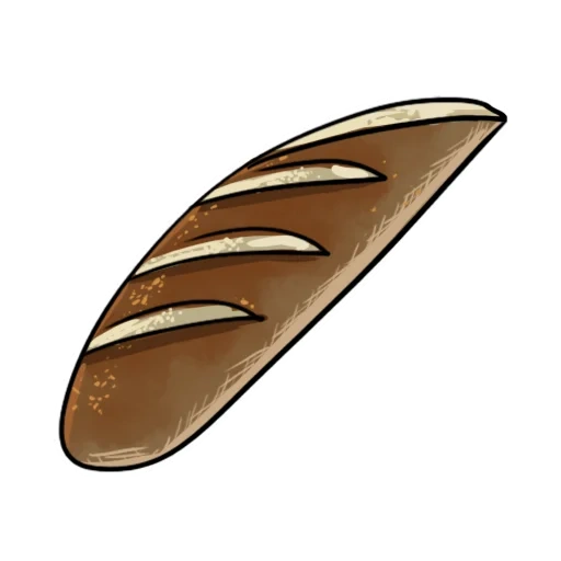 pão, pão longo, pão de clipe, esboço de pão de pau, vetor barton