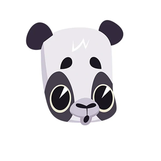 panda, panda, panda lucu, kepala panda, ikon kepala panda