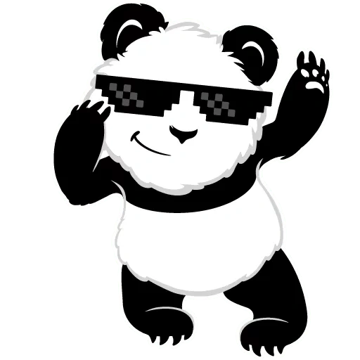 panda, stiker panda