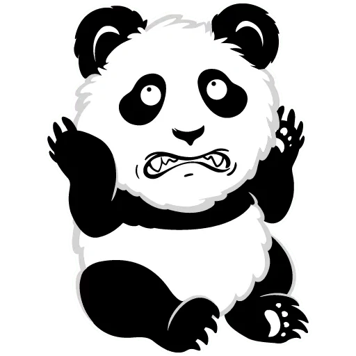 panda, panda panda, simbol panda, stiker panda