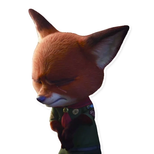 dog, diana of the cookies, zeropolis is a crying fox, stickers with a fox of zeropolis, little nick wilde cries