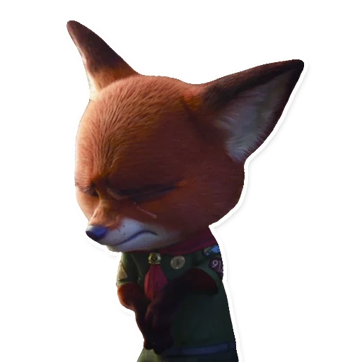 cão, diana calloyan, cidade animal chorando raposa, patch de raposa de urso de pele, o pequeno nick wilde chorou