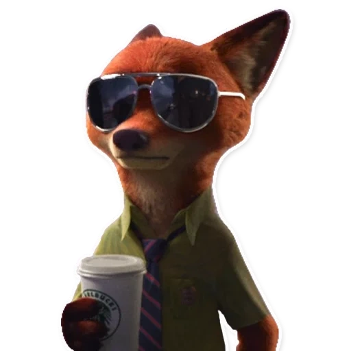 3 d, lunettes nick wilde