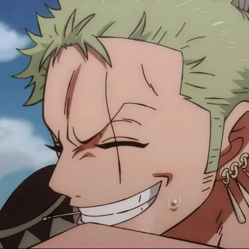 zoro, roronoa zorro, one piece zoro, anime de roronoa zorro, rorono azorro sourit