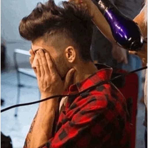 ragazzo, i capelli sono alla moda, capelli con la barba, capelli da uomo, capelli da uomo